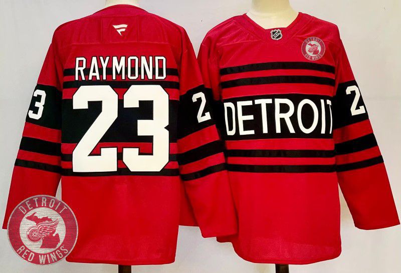 Men Detroit Red Wings #23 Raymond Red Fanatics 2025 NHL Jersey style 7->detroit red wings->NHL Jersey
